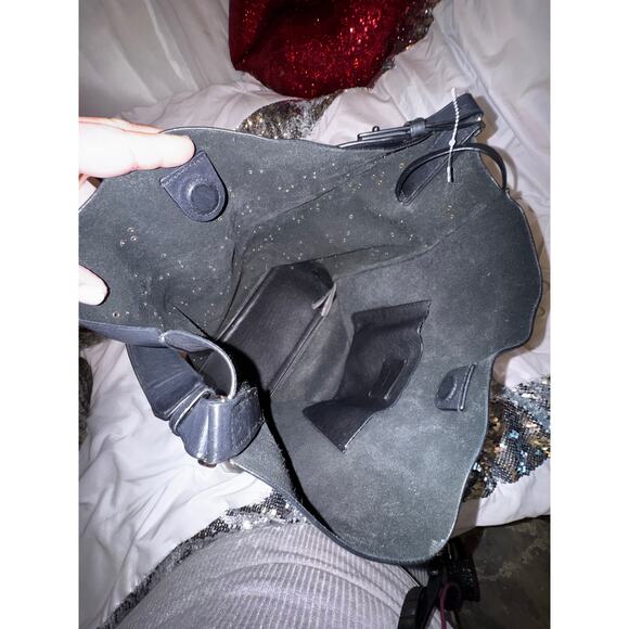 Betsey johnson rainbow sequin pink leather kitsch pocketbook satchel bag purse - Picture 8 of 16